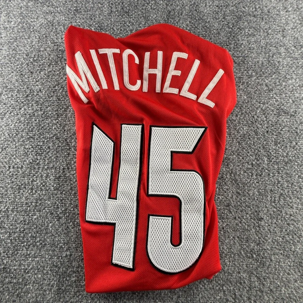 Adidas Louisville Cardinals Donovan Mitchell 45 Basketball Jersey Red Mens Small